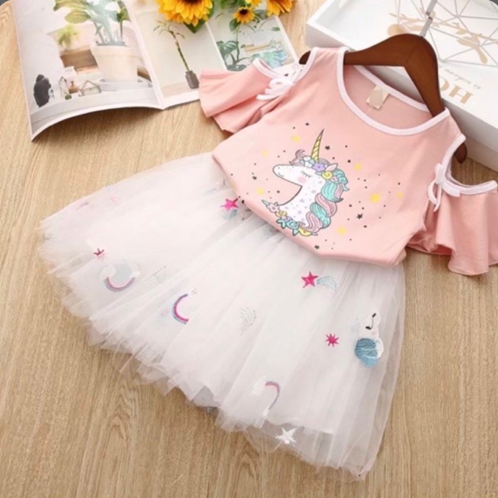 Unicorn skirt set 2piece size 3t